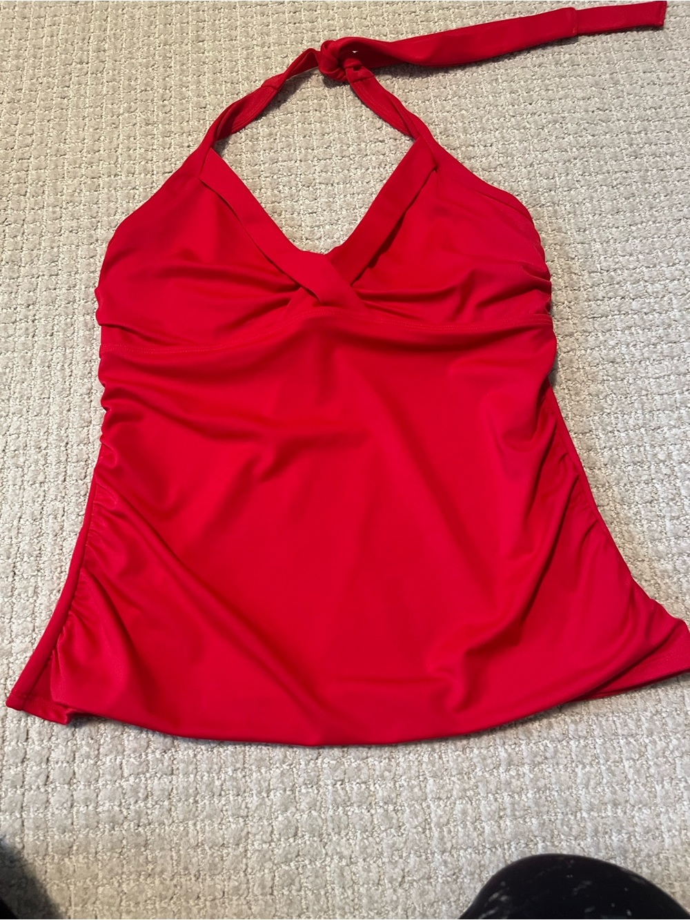 Athleta Red Halter Tankini Top